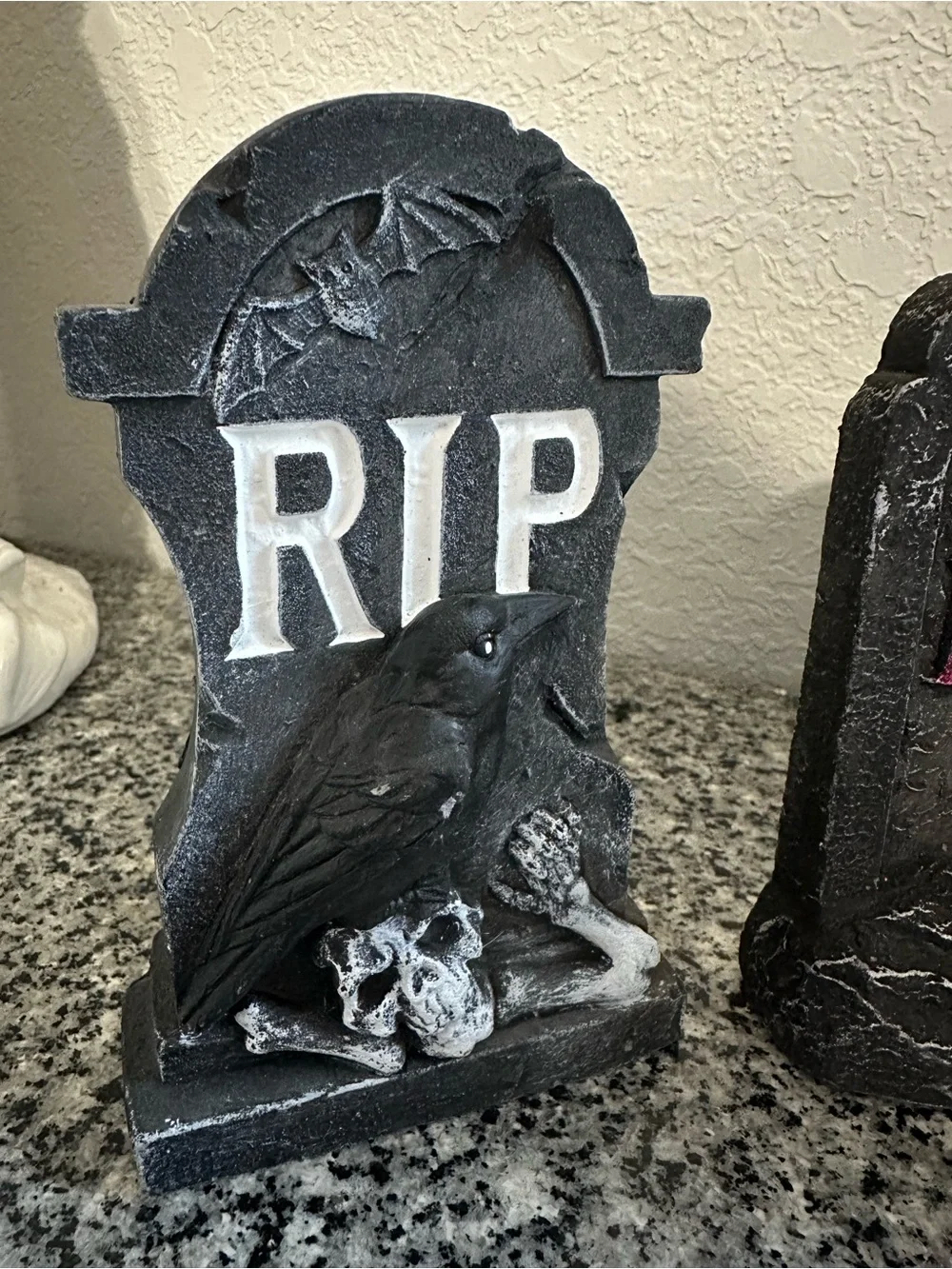 Skeleton in Coffin Halloween Decor - Tombstones